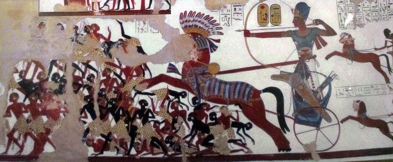 Batalha de Nubia pintura
