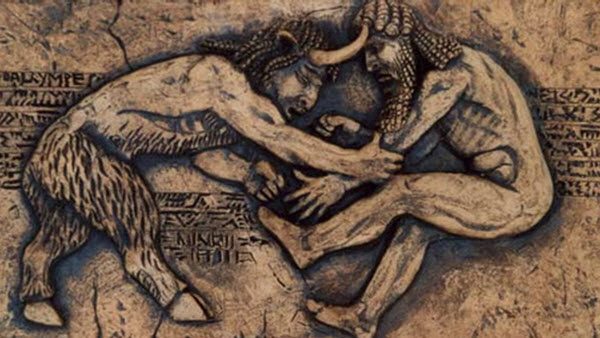 Enkidu luta com Gilgamesh
