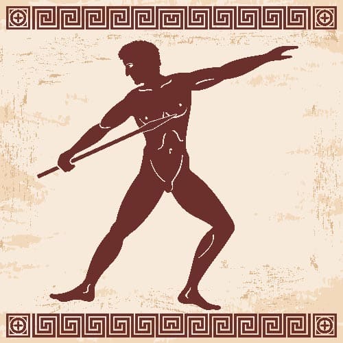 Lançamento de dardo, Grécia antiga jogos
