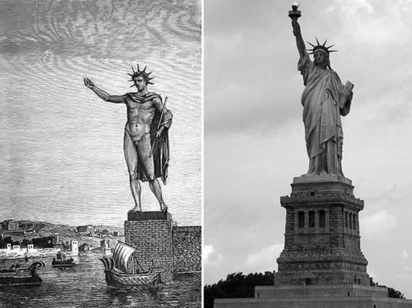 O colosso de Rodes, na Grécia