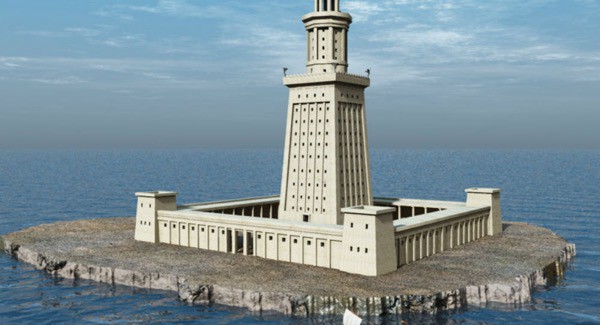 O farol em alexandria, egito