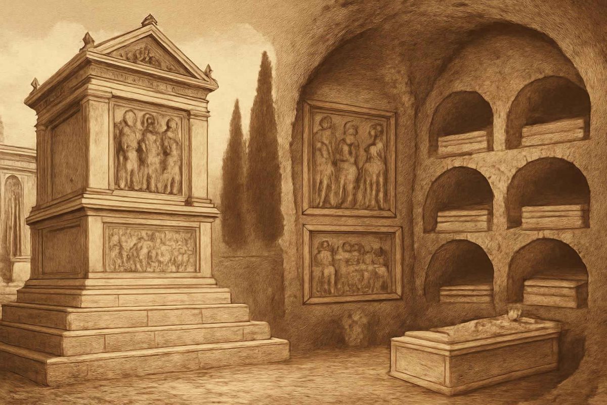 Arte Funerária na Roma Antiga: Catacumbas e Mausoléus Históricos