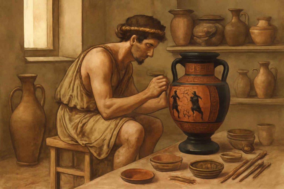 Técnicas de pintura cerâmica na Grécia Antiga: figuras negras e vermelhas