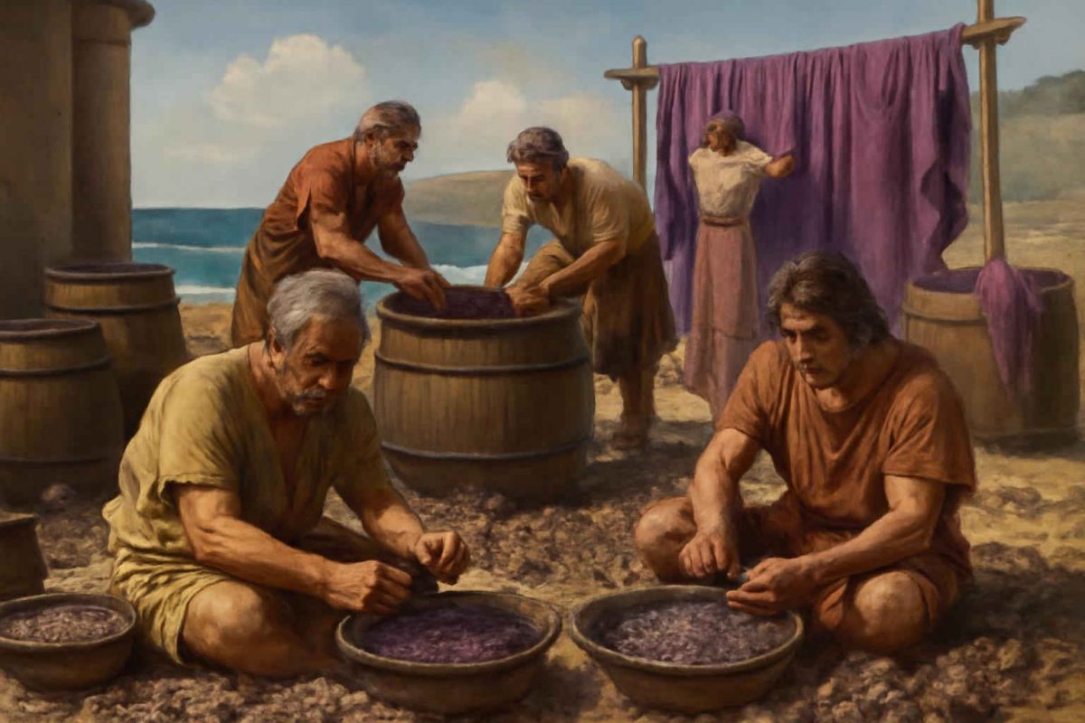 Produção da Púrpura de Tiro: técnicas fenícias, comércio e legado