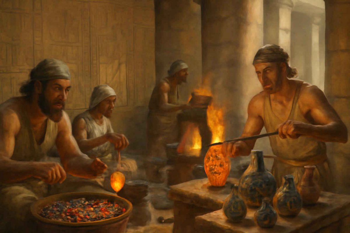 Produção de Vidro no Egito Antigo: Técnicas, Usos e Legado