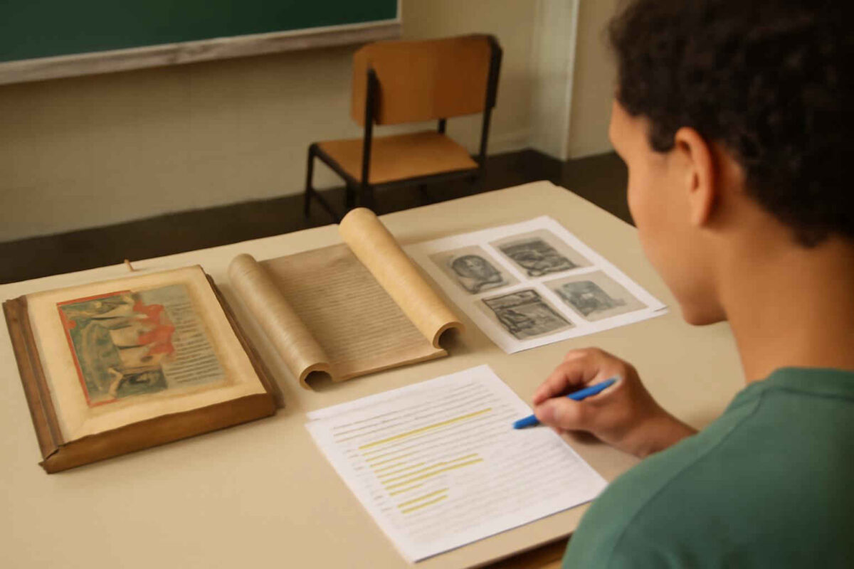 Como escolher entre fontes míticas, literárias e arqueológicas em História Antiga nas provas e trabalhos