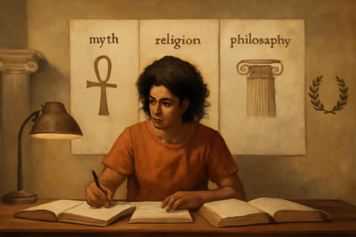 Como diferenciar mito, religião e filosofia no Egito, na Grécia e em Roma em provas e redações sem misturar função, linguagem e contexto