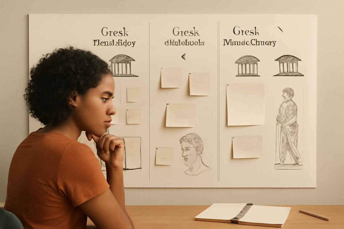 Como diferenciar mitologia grega, religião grega e filosofia grega em provas e redações sem misturar função, linguagem e contexto