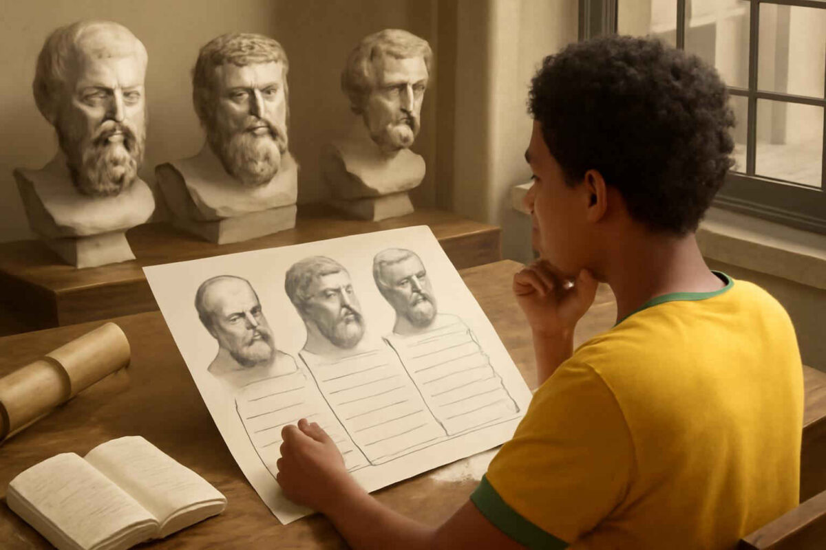 Como comparar Sócrates, Platão e Aristóteles em redações e questões discursivas sem confundir método, política e conhecimento
