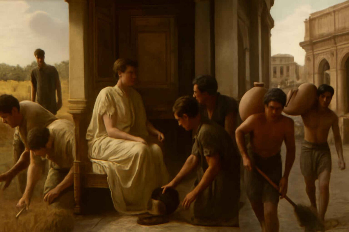 O que foi a escravidão em Roma Antiga e como ela sustentava a economia, a sociedade e o poder romano